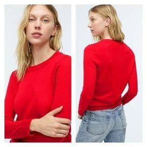 j.crew red tippi sweater